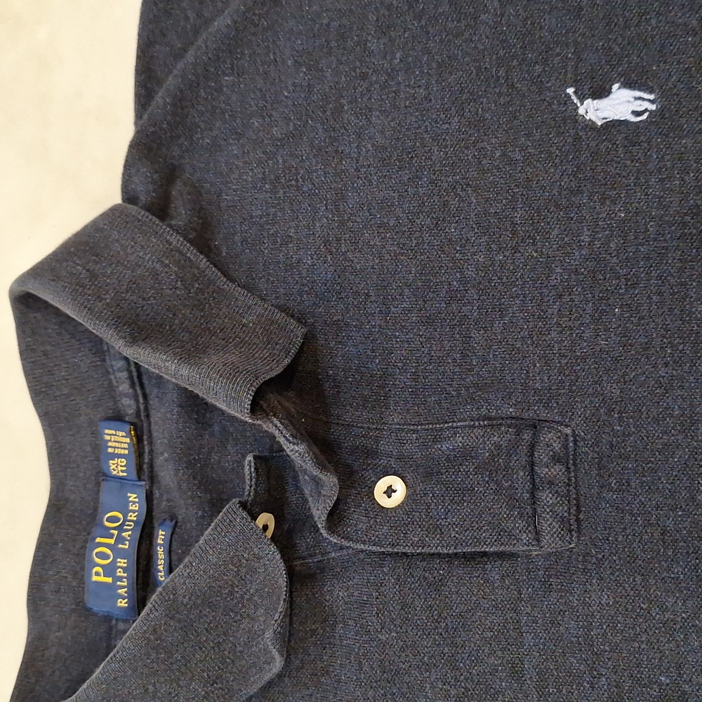 Polo Ralph Lauren Classic Fit Sz‎ 2XL Navy Blue Shortsleeve Polo Shirt Preppy
